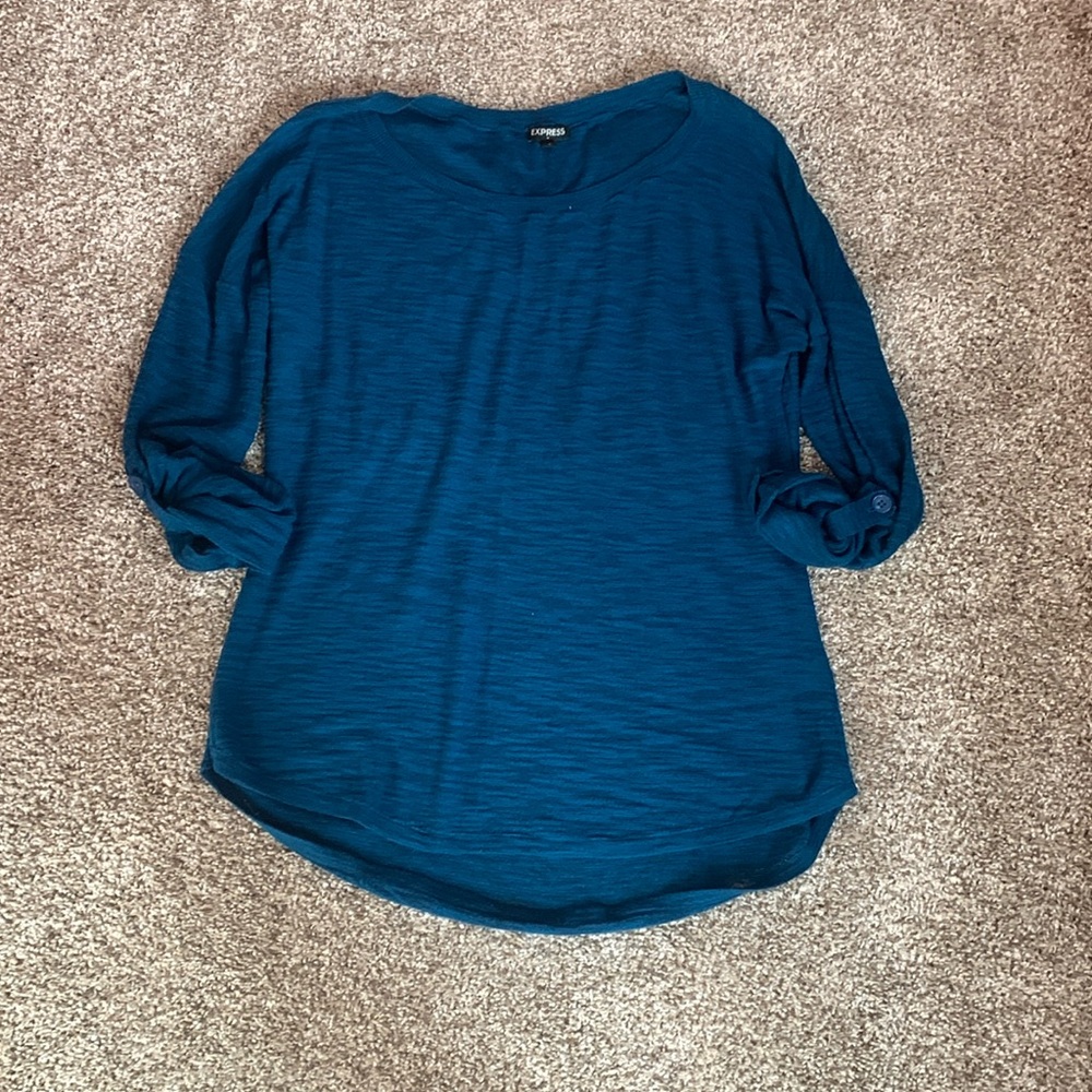 Beautiful blue three quarter top